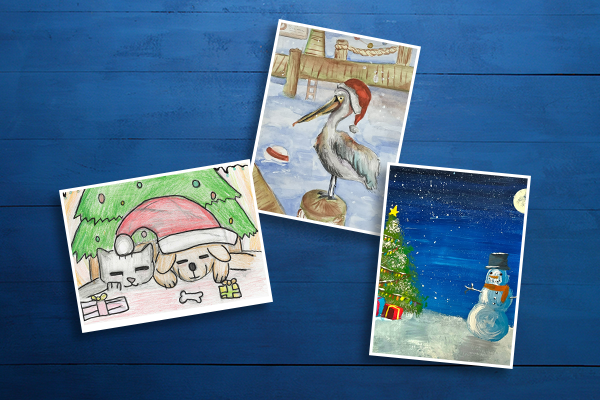  Images of the winning greeting cards from the contest